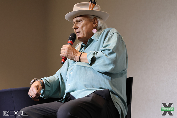 Actor Michael Horse speaks at Phile Fest